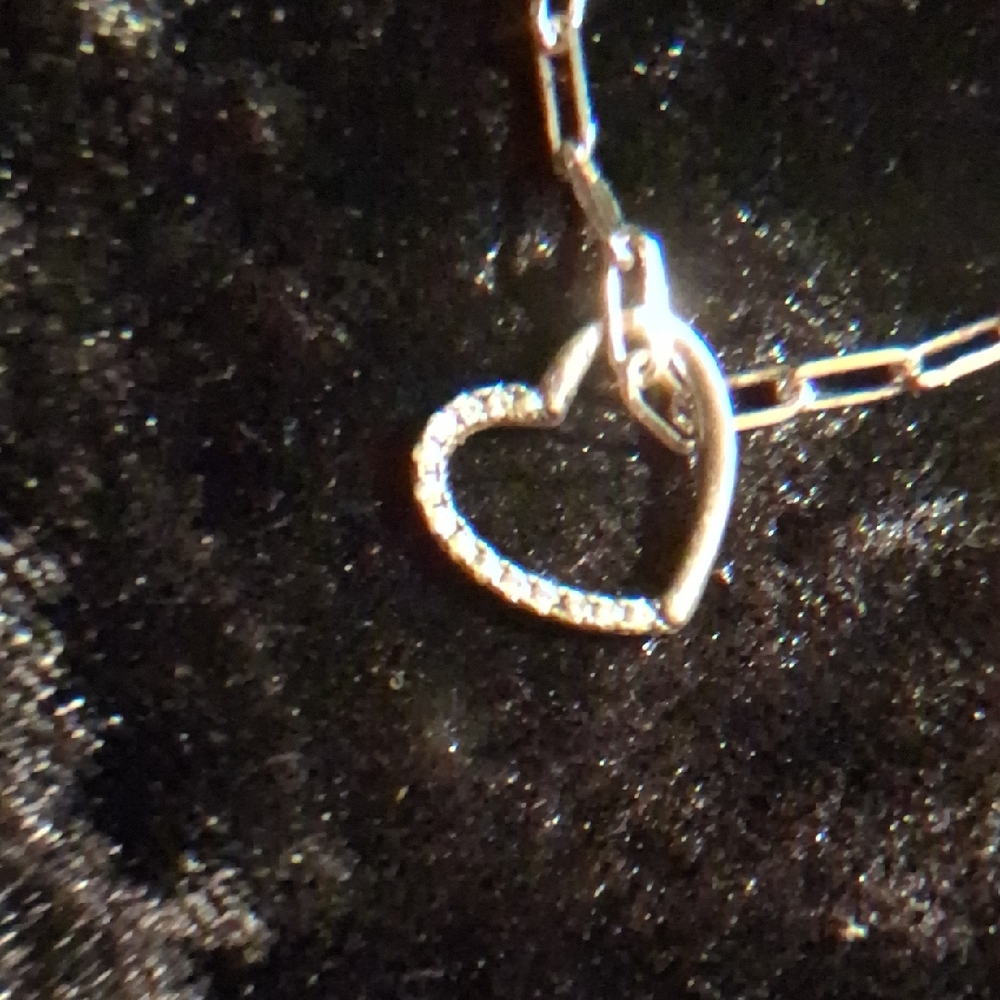 Silver Heart Pendant Necklace Minimalist Design